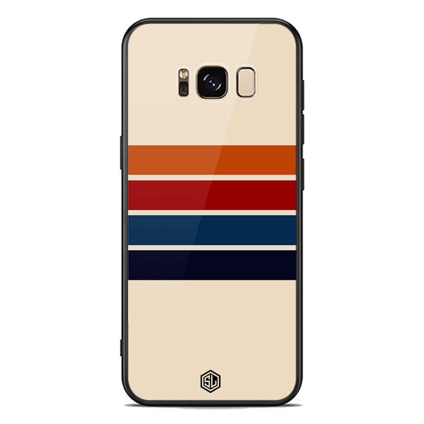 Retro Stripes Series Soft Phone Case - Premium Glass Case - Samsung Galaxy S8