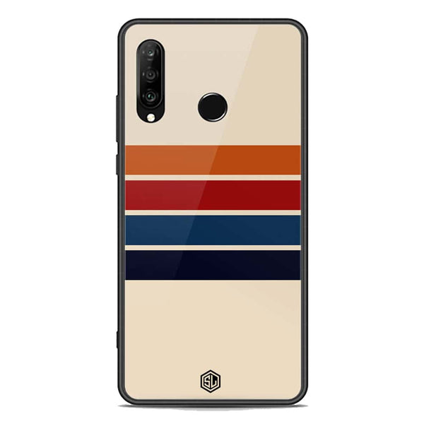 Retro Stripes Series Soft Phone Case - Premium Glass Case - Huawei P30 lite