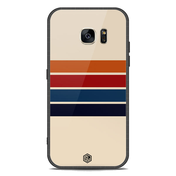Retro Stripes Series Soft Phone Case - Premium Glass Case - Samsung Galaxy S7