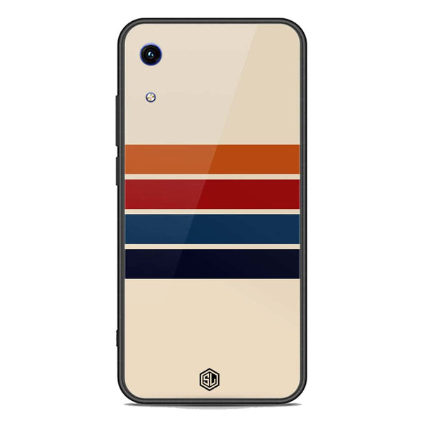 Retro Stripes Series Soft Phone Case - Premium Glass Case - Huawei Honor 8A