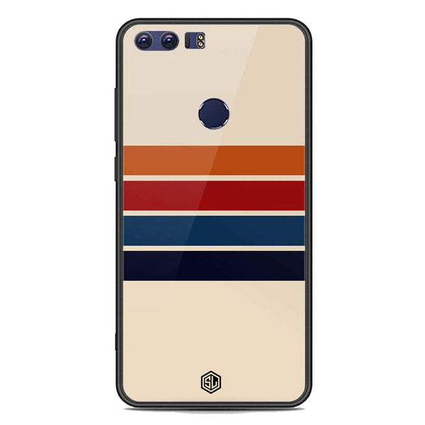 Retro Stripes Series Soft Phone Case - Premium Glass Case - Huawei Honor 8