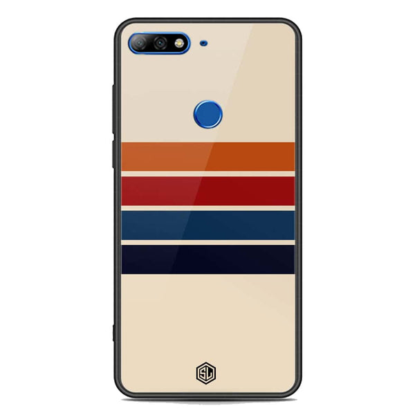 Retro Stripes Series Soft Phone Case - Premium Glass Case - Huawei Honor 7C