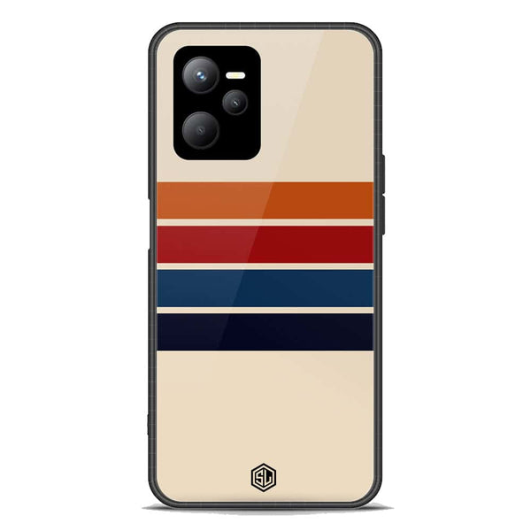 Retro Stripes Series Soft Phone Case - Premium Glass Case - Realme V25