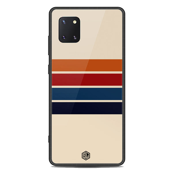 Retro Stripes Series Soft Phone Case - Premium Glass Case - Samsung Galaxy Note 10 Lite