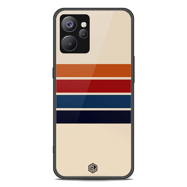 Retro Stripes Series Soft Phone Case - Premium Glass Case - Realme 9i 5G