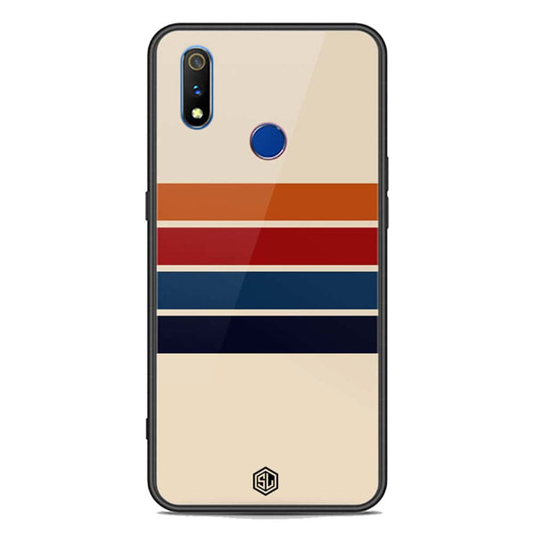 Retro Stripes Series Soft Phone Case - Premium Glass Case - Realme 3i
