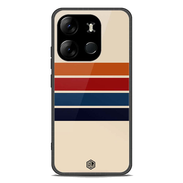 Retro Stripes Series Soft Phone Case - Premium Glass Case - Infinix Smart 7