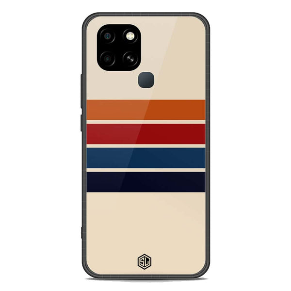 Retro Stripes Series Soft Phone Case - Premium Glass Case - Infinix Smart 6
