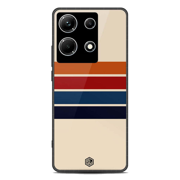 Retro Stripes Series Soft Phone Case - Premium Glass Case - Infinix Note 30