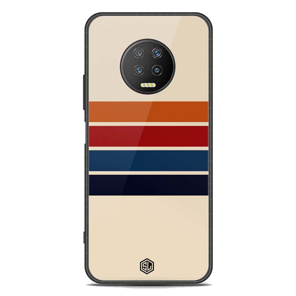 Retro Stripes Series Soft Phone Case - Premium Glass Case - Infinix Note 7