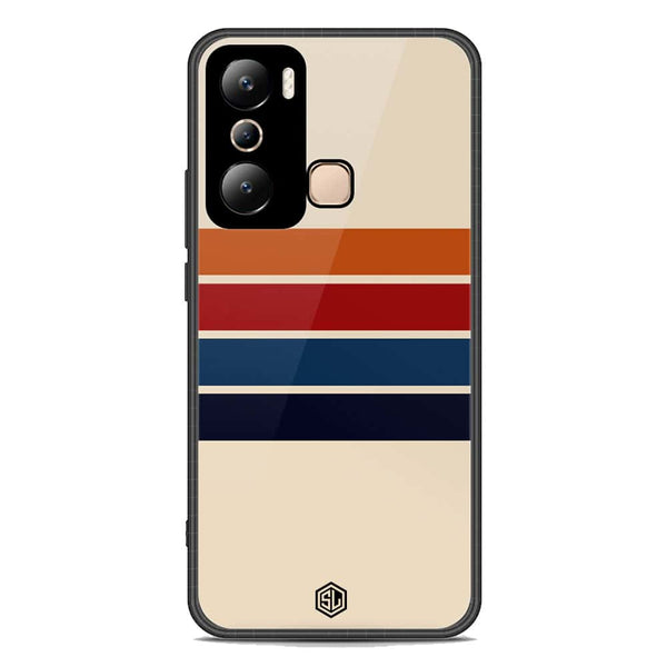 Retro Stripes Series Soft Phone Case - Premium Glass Case - Infinix Hot 20i