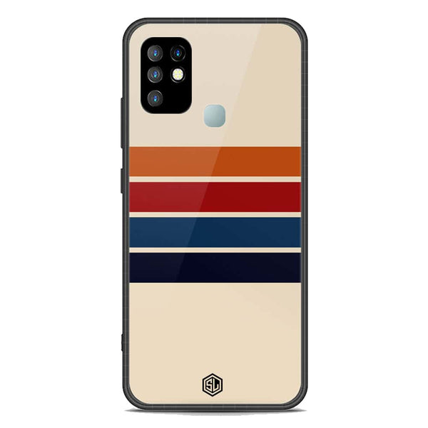 Retro Stripes Series Soft Phone Case - Premium Glass Case - Infinix Hot 10