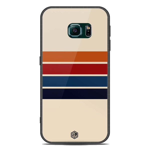Retro Stripes Series Soft Phone Case - Acrylic Glass Case - Samsung Galaxy S6 Edge Plus