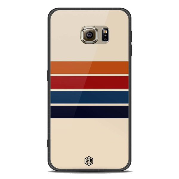 Retro Stripes Series Soft Phone Case - Acrylic Glass Case - Samsung Galaxy S6