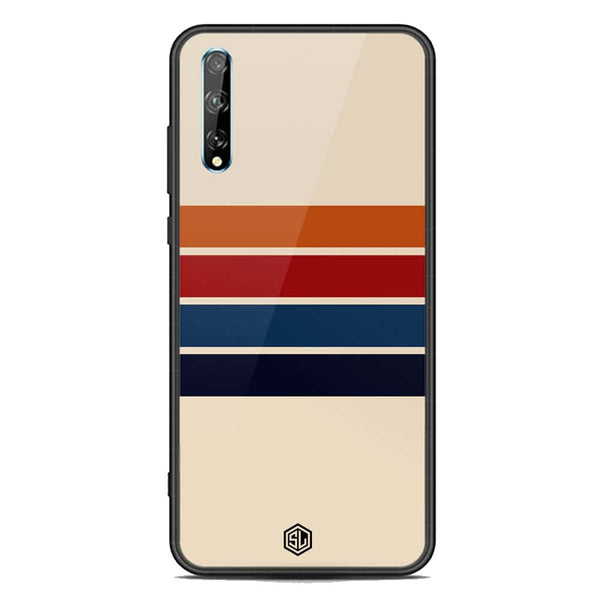 Retro Stripes Series Soft Phone Case - Acrylic Glass Case - Huawei Y8p