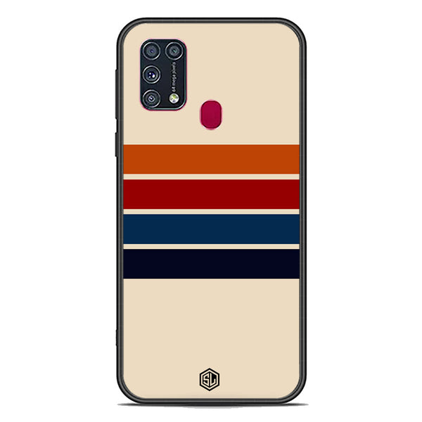 Retro Stripes Series Soft Phone Case - Premium Glass Case - Samsung Galaxy M31