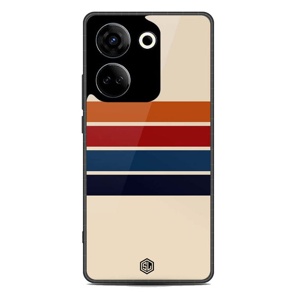 Retro Stripes Series Soft Phone Case - Metal Case - Tecno Camon 20 Pro
