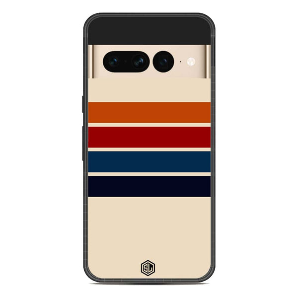Retro Stripes Series Soft Phone Case - Metal Case - Google Pixel 7 Pro