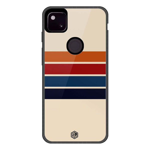 Retro Stripes Series Soft Phone Case - Metal Case - Google Pixel 4a