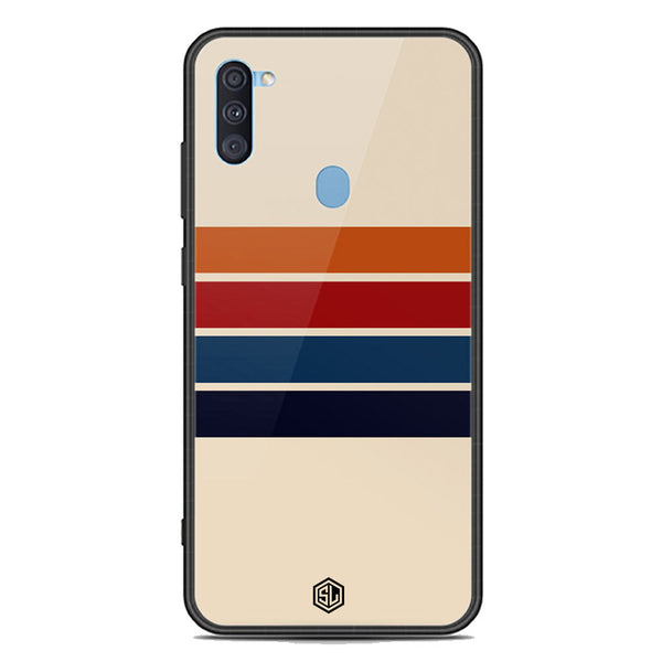 Retro Stripes Series Soft Phone Case - Premium Glass Case - Samsung Galaxy M11