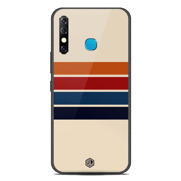 Retro Stripes Series Soft Phone Case - Premium Glass Case - Infinix Hot 8
