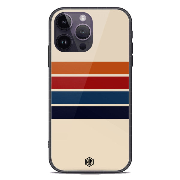 Retro Stripes Series Soft Phone Case - Premium Glass Case - iPhone 14 Pro