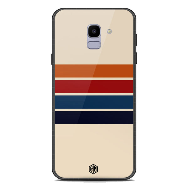 Retro Stripes Series Soft Phone Case - Premium Glass Case - Samsung Galaxy J6 2018
