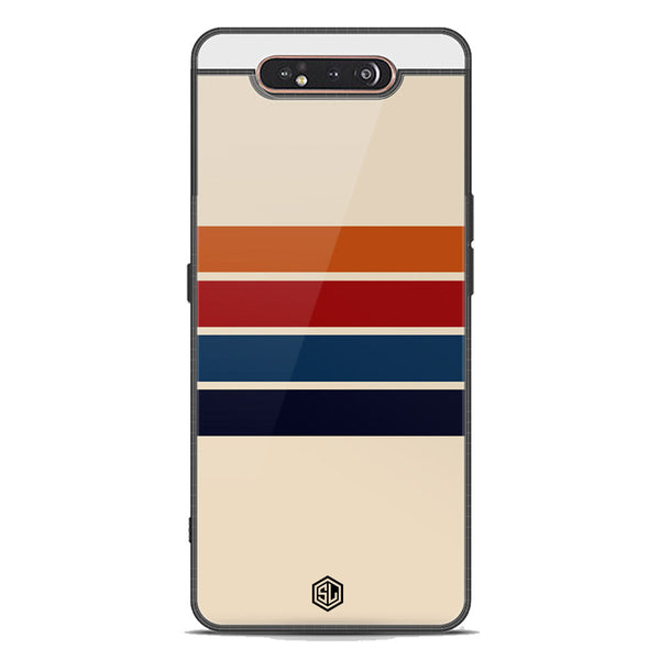 Retro Stripes Series Soft Phone Case - Premium Glass Case - Samsung Galaxy A80