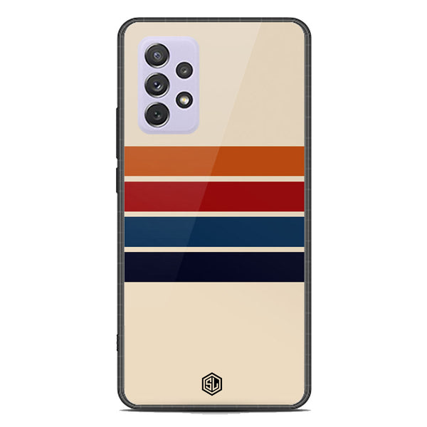 Retro Stripes Series Soft Phone Case - Premium Glass Case - Samsung Galaxy A72