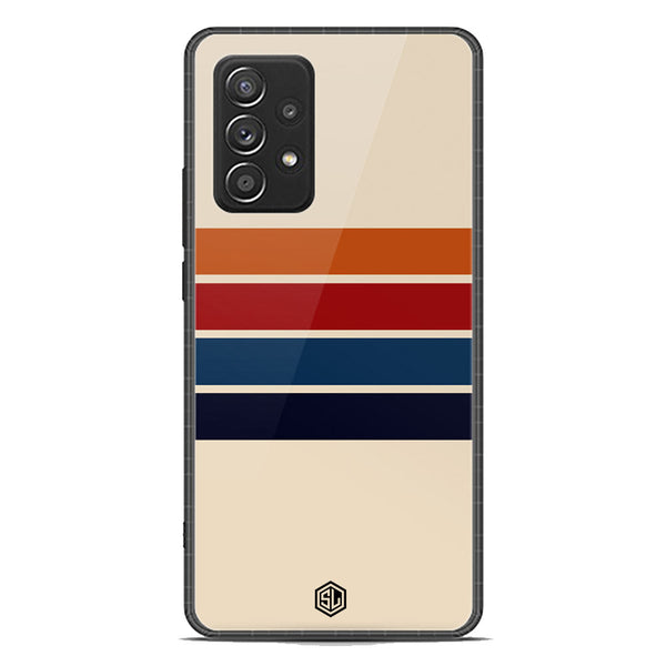 Retro Stripes Series Soft Phone Case - Premium Glass Case - Samsung Galaxy A52
