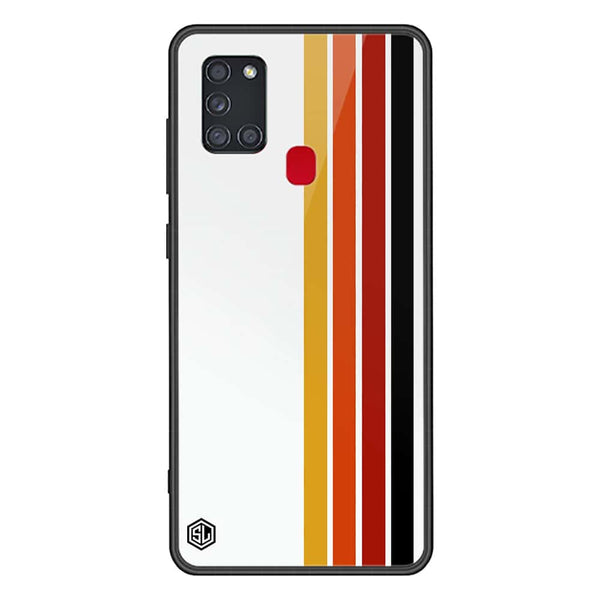 Retro Stripes Series Soft Phone Case - Premium Glass Case - Samsung Galaxy A21s