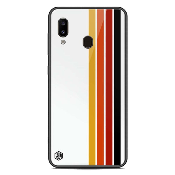 Retro Stripes Series Soft Phone Case - Premium Glass Case - Samsung Galaxy A20
