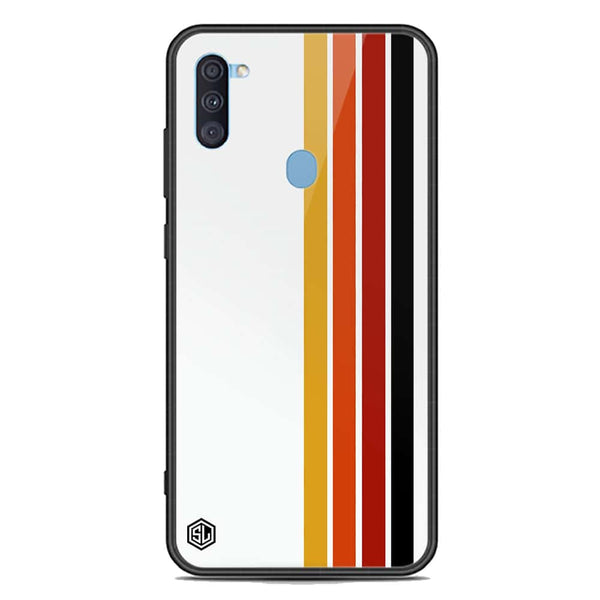 Retro Stripes Series Soft Phone Case - Premium Glass Case - Samsung Galaxy A11