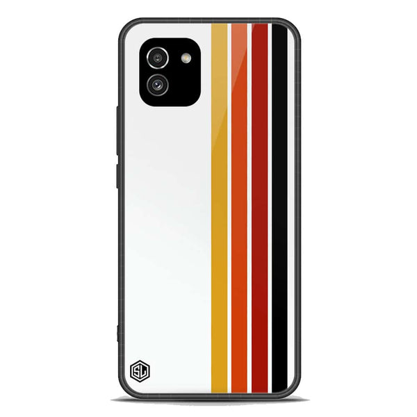 Retro Stripes Series Soft Phone Case - Premium Glass Case - Samsung Galaxy A03