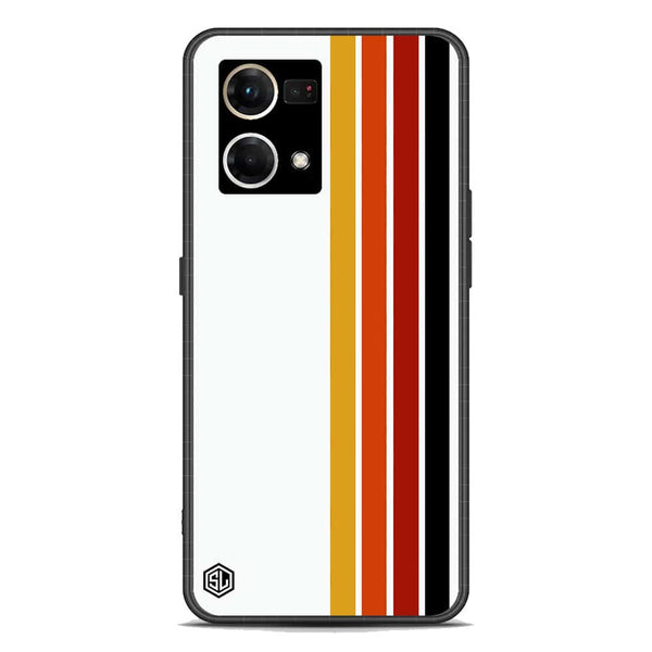 Retro Stripes Series Soft Phone Case - Premium Glass Case - Oppo Reno 7 4G