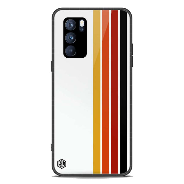 Retro Stripes Series Soft Phone Case - Premium Glass Case - Oppo Reno 6 5G