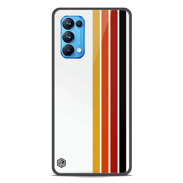Retro Stripes Series Soft Phone Case - Premium Glass Case - Oppo Reno 5 Pro 5G