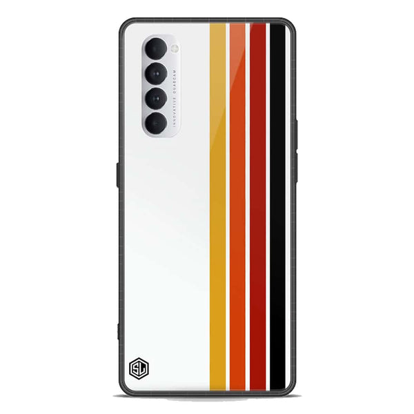 Retro Stripes Series Soft Phone Case - Premium Glass Case - Oppo Reno 4 Pro 5G