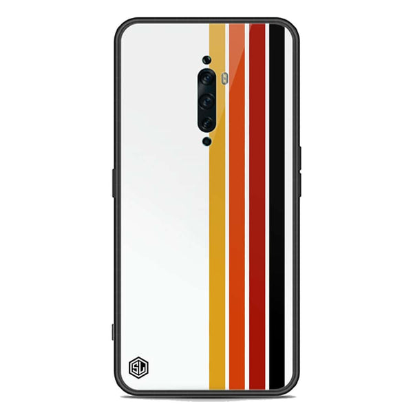 Retro Stripes Series Soft Phone Case - Premium Glass Case - Oppo Reno 2F