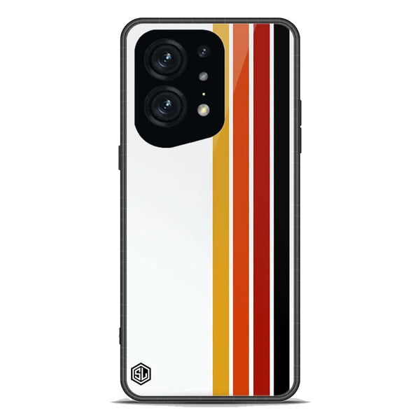 Retro Stripes Series Soft Phone Case - Premium Glass Case - Oppo Find X5 Pro