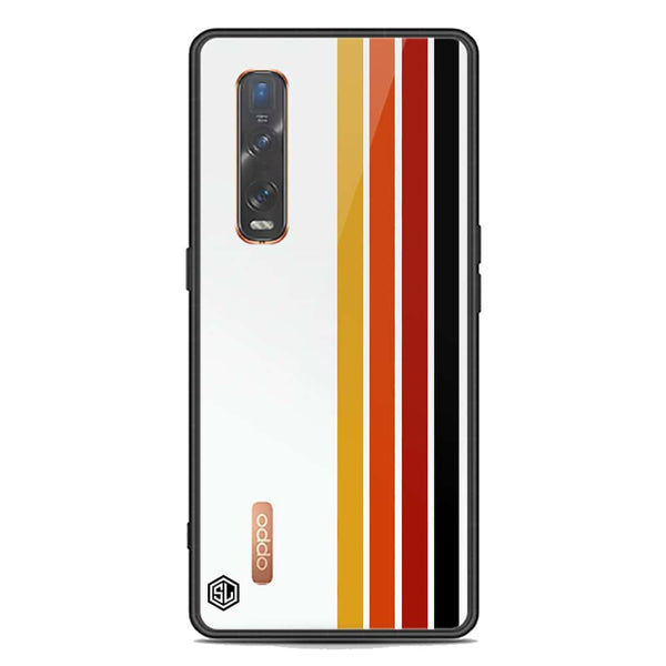 Retro Stripes Series Soft Phone Case - Premium Glass Case - Oppo Find X2 Pro