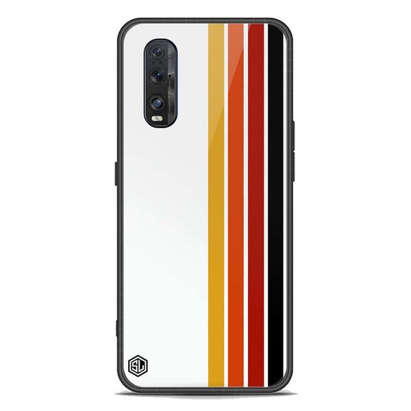Retro Stripes Series Soft Phone Case - Premium Glass Case - Oppo Find X2