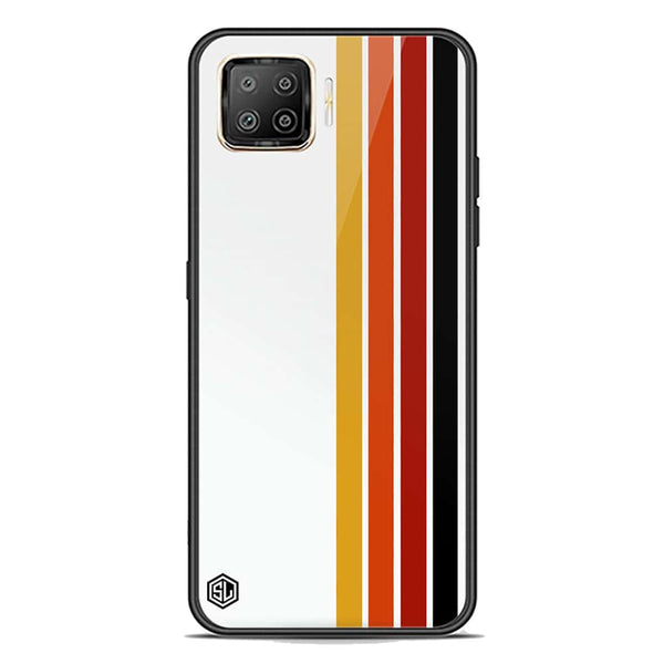 Retro Stripes Series Soft Phone Case - Premium Glass Case - Oppo Reno 4F