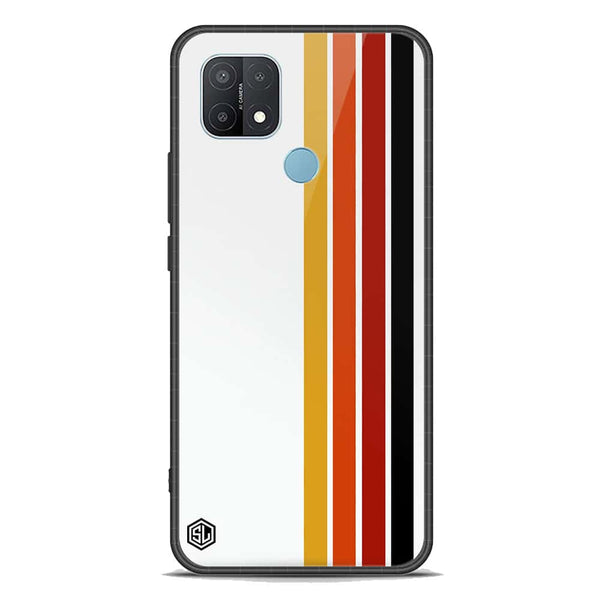 Retro Stripes Series Soft Phone Case - Premium Glass Case - Oppo A15