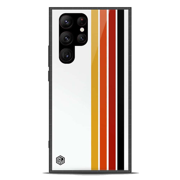 Retro Stripes Series Soft Phone Case - Premium Glass Case - Samsung Galaxy S23 Ultra 5G