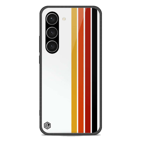 Retro Stripes Series Soft Phone Case - Premium Glass Case - Samsung Galaxy S23 Plus 5G