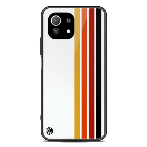 Retro Stripes Series Soft Phone Case - Premium Glass Case - Xiaomi Mi 11 Lite