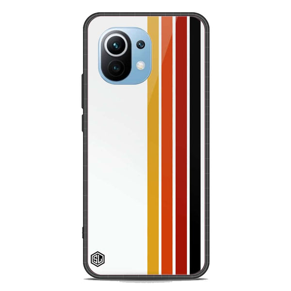 Retro Stripes Series Soft Phone Case - Premium Glass Case - Xiaomi Mi 11