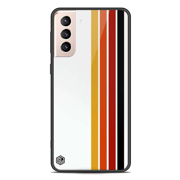 Retro Stripes Series Soft Phone Case - Premium Glass Case - Samsung Galaxy S21 5G