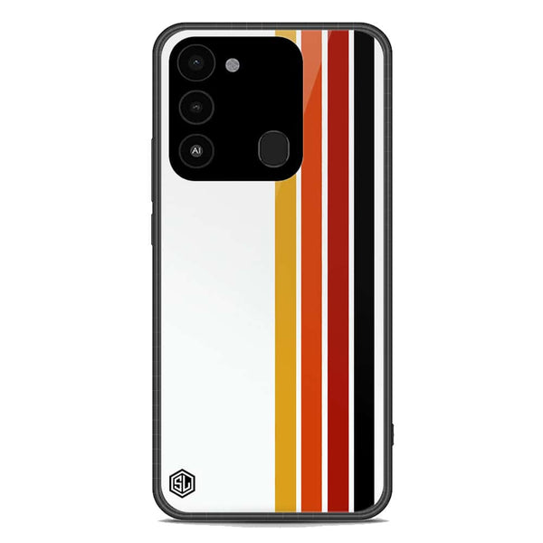 Retro Stripes Series Soft Phone Case - Premium Glass Case - Tecno Spark 8C